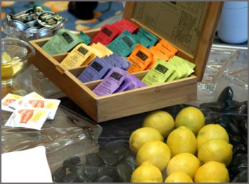 Few Types of Tea and Lemons