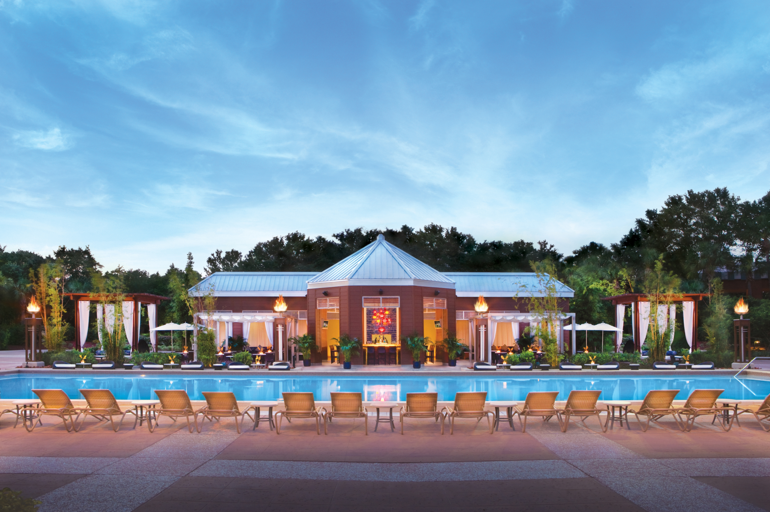 Cabana Bar and Beach Club with Beach Chairs, Pool and Venue