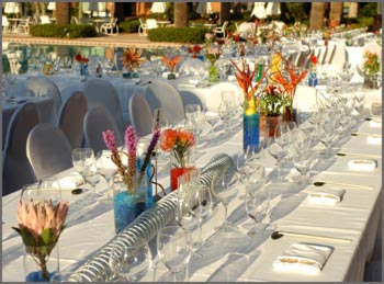 Table with Glasses and Decoration