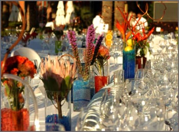 Table with Glasses and Decoration