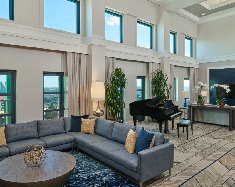 Dolphin Presidential Suite with Couches, Tables, Chairs and Grand Piano