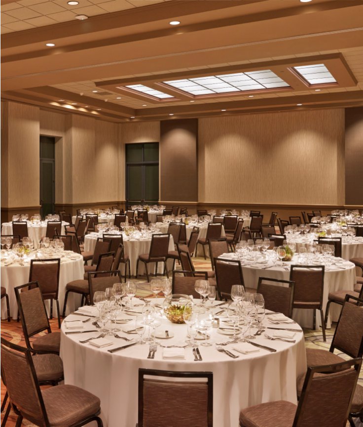 Meeting Room with Set Tables and Chairs