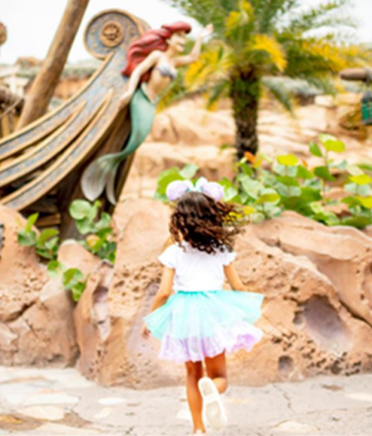 A Little Girl Dressed as a Mermaid at a Park