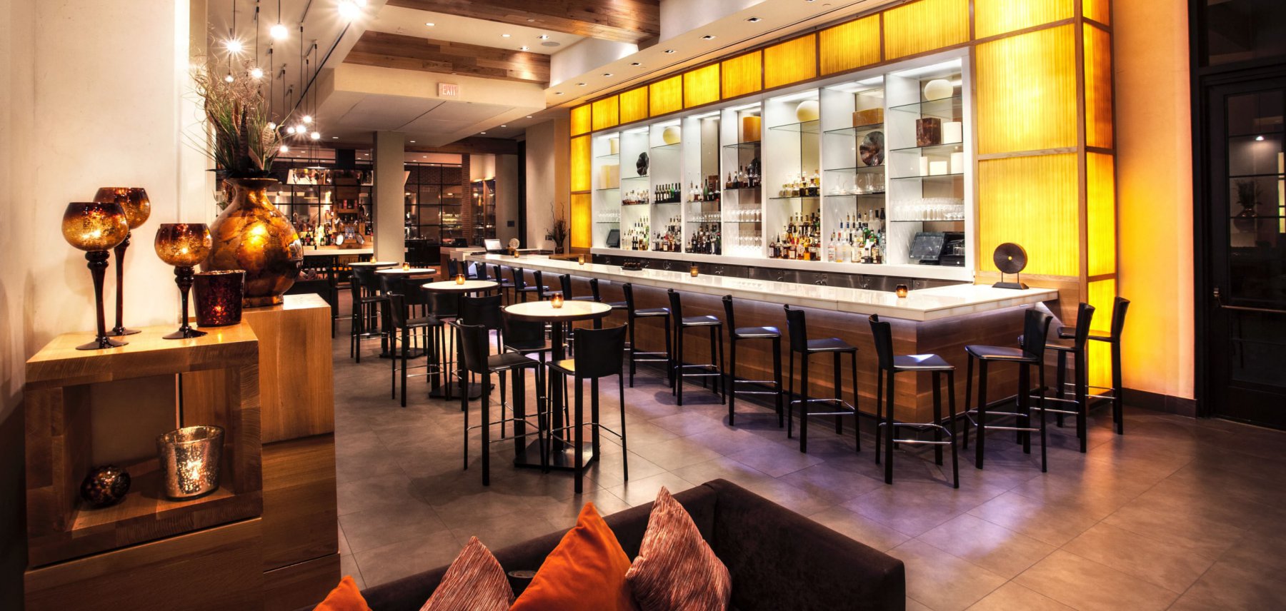 Tables, Chairs, Couch and Bar