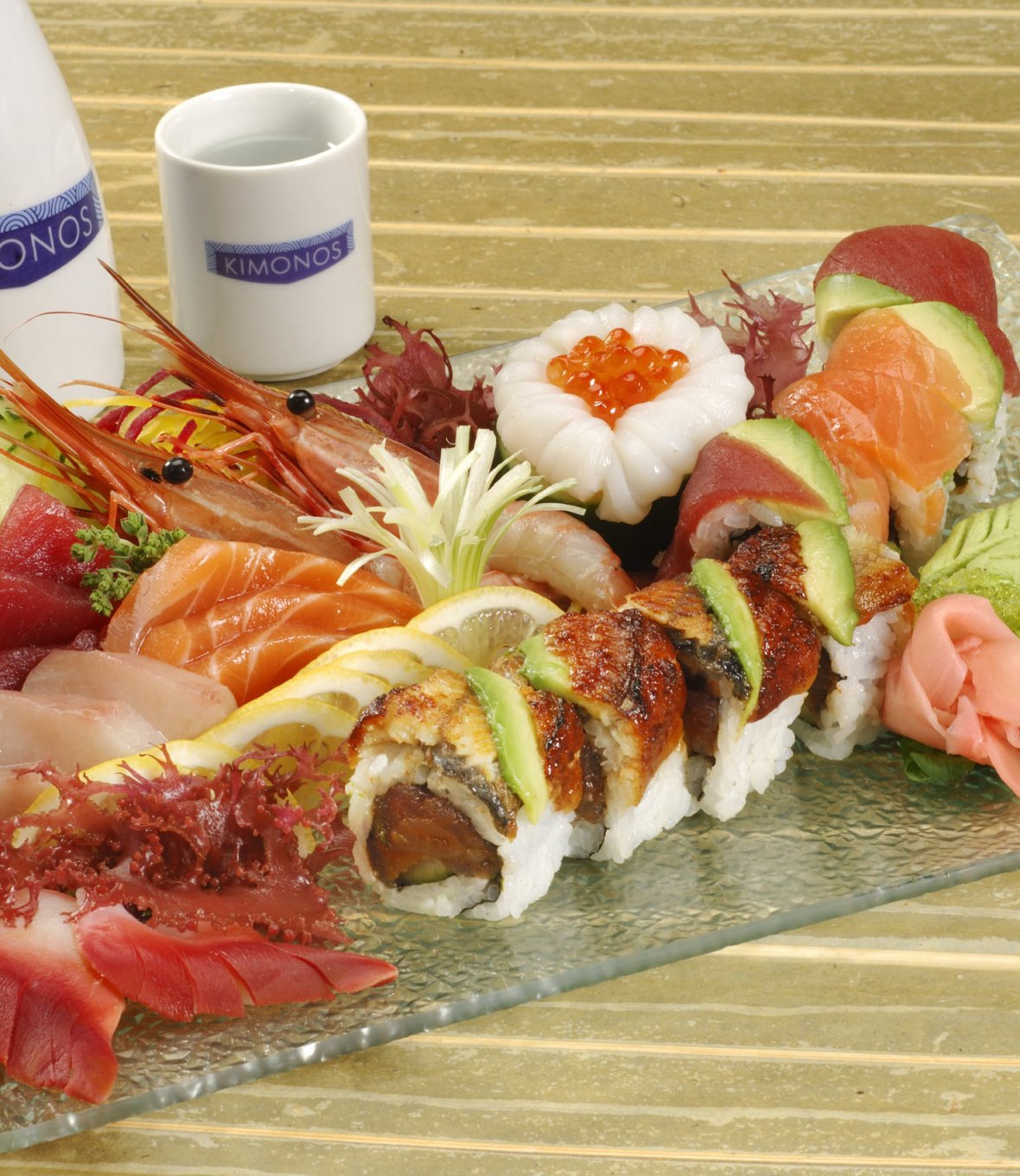 A Plate of Dragon Roll Sushi