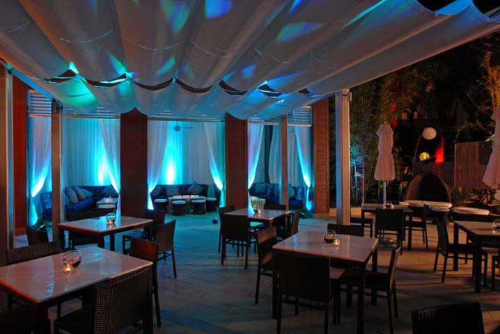 Lounge with Couches, Tables, Chairs and Candles