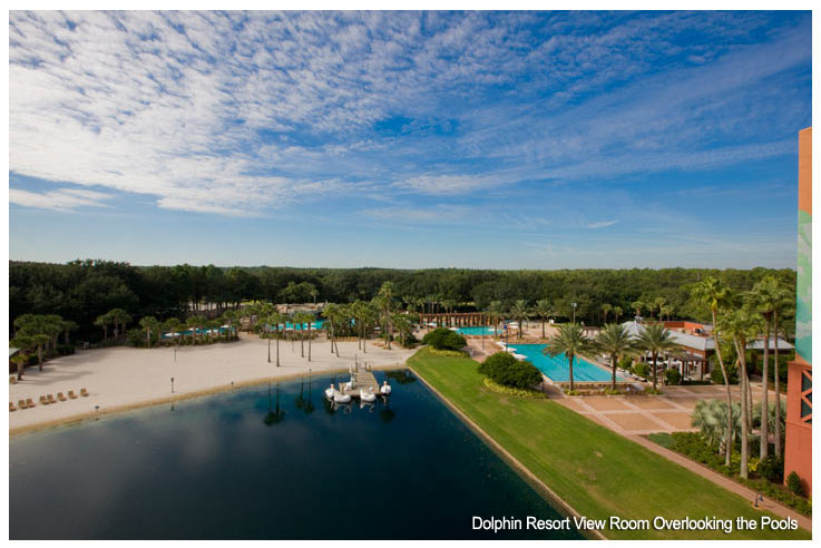Dolphin Resort View Room Overlooking the Pools