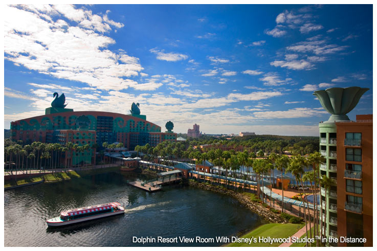 Dolphin Resort View Room with Disney's Hollywood Studios in the Distance