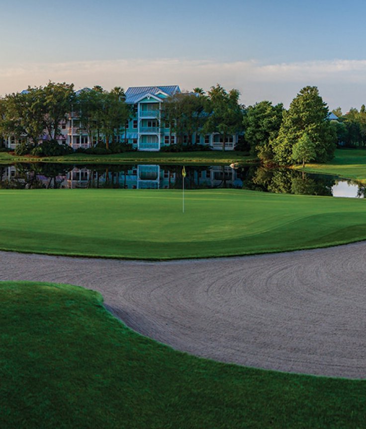 Lake Buena Vista Golf Course with Sand, Green and Pond in the Background