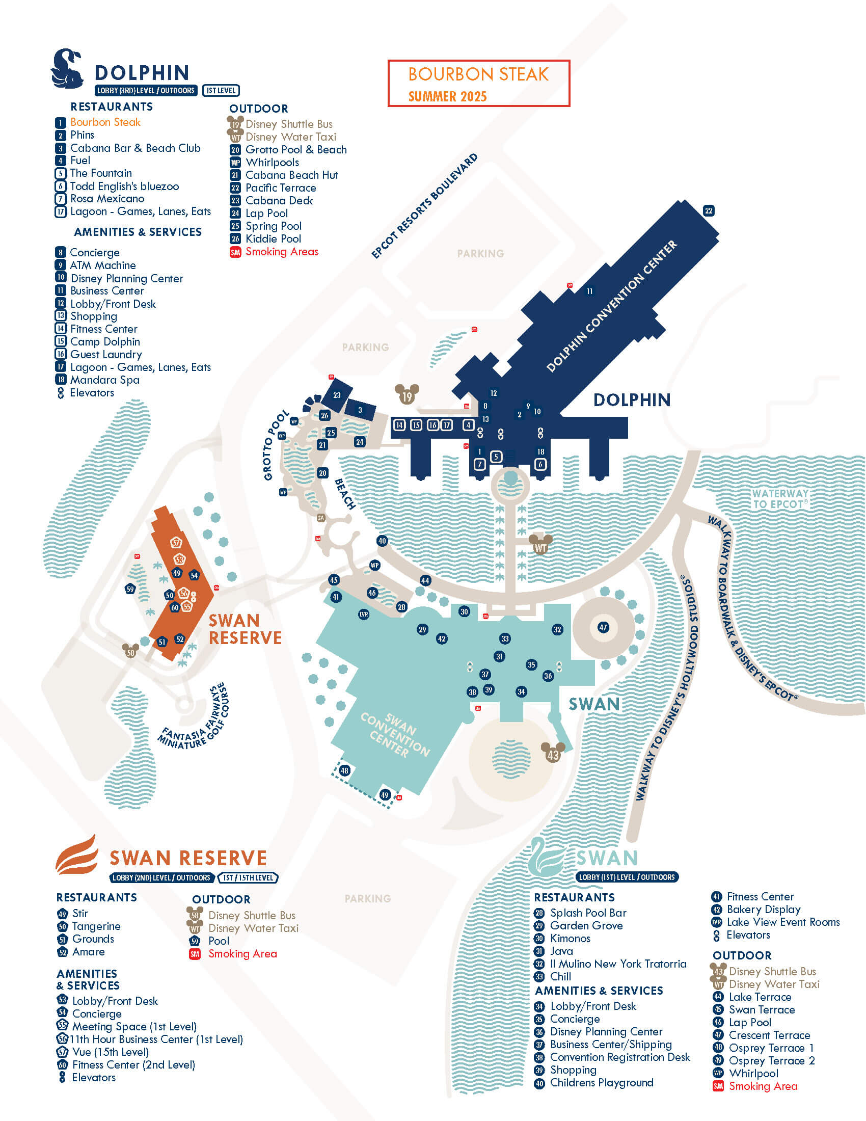 This is a map of the three hotels.