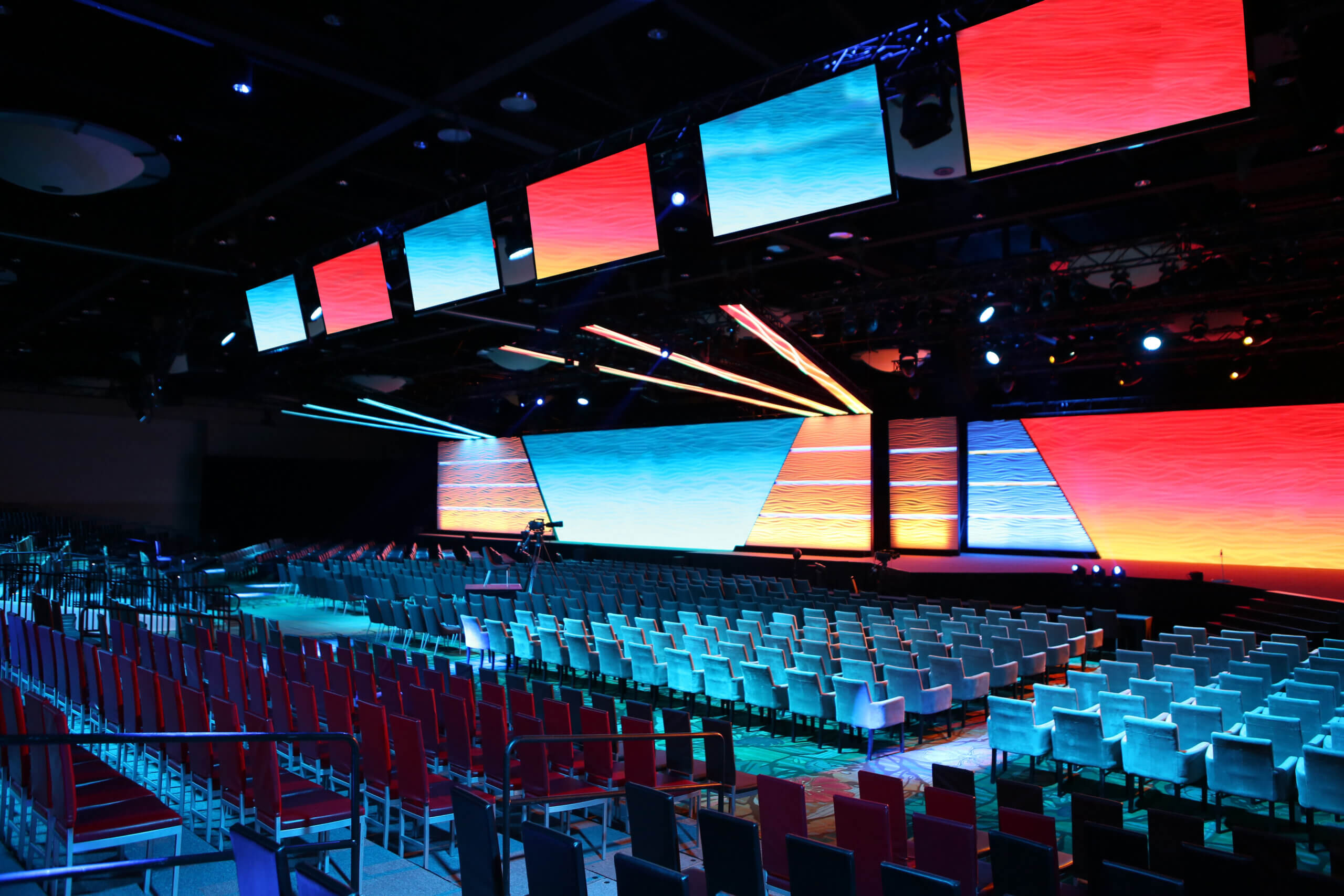 Pacific Hall Stadium Seating with Impressive A/V Setup