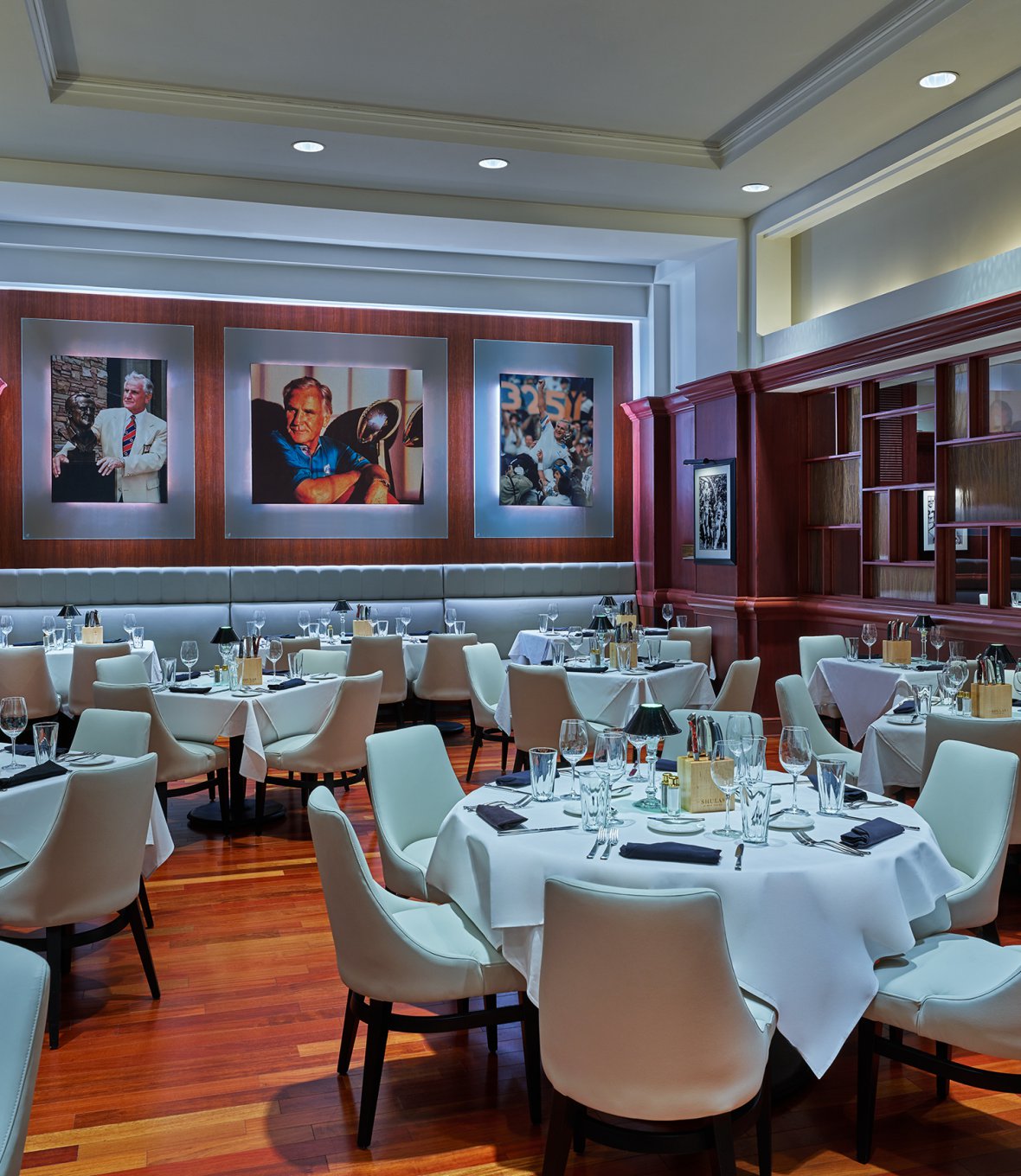Dining Room with Set Tables, Chairs and Memorabilia