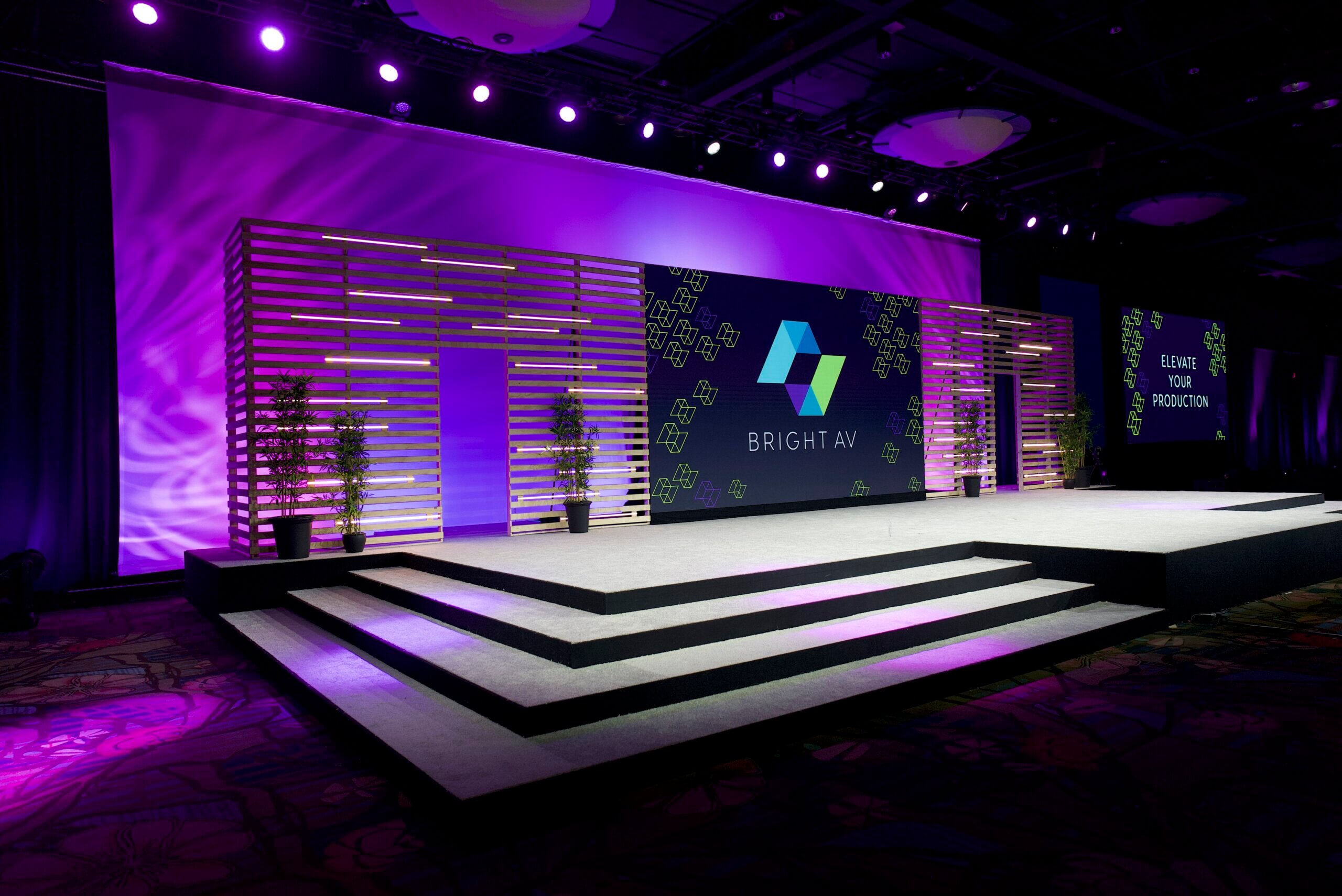 Pacific Ballroom with elaborate stage setup.