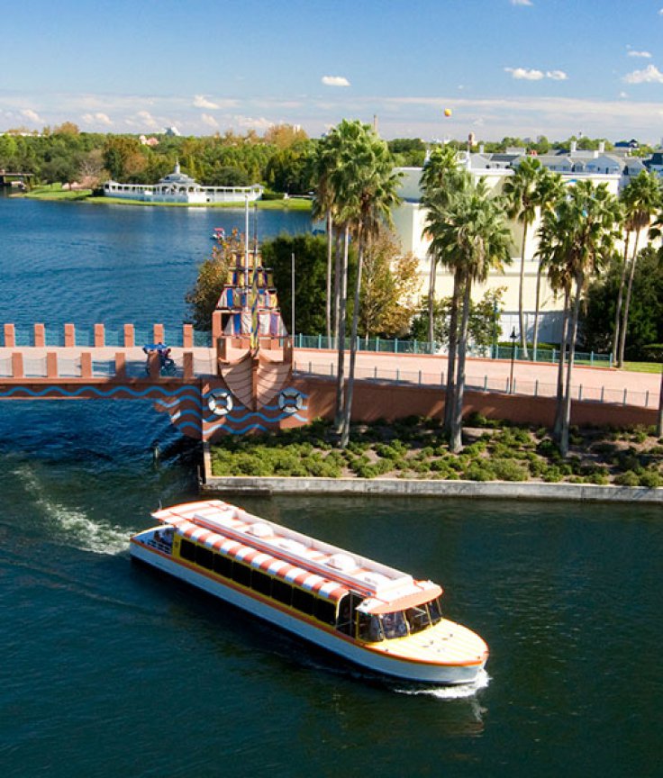 Friendship Boat Service with Epcot and the Boardwalk in the Background